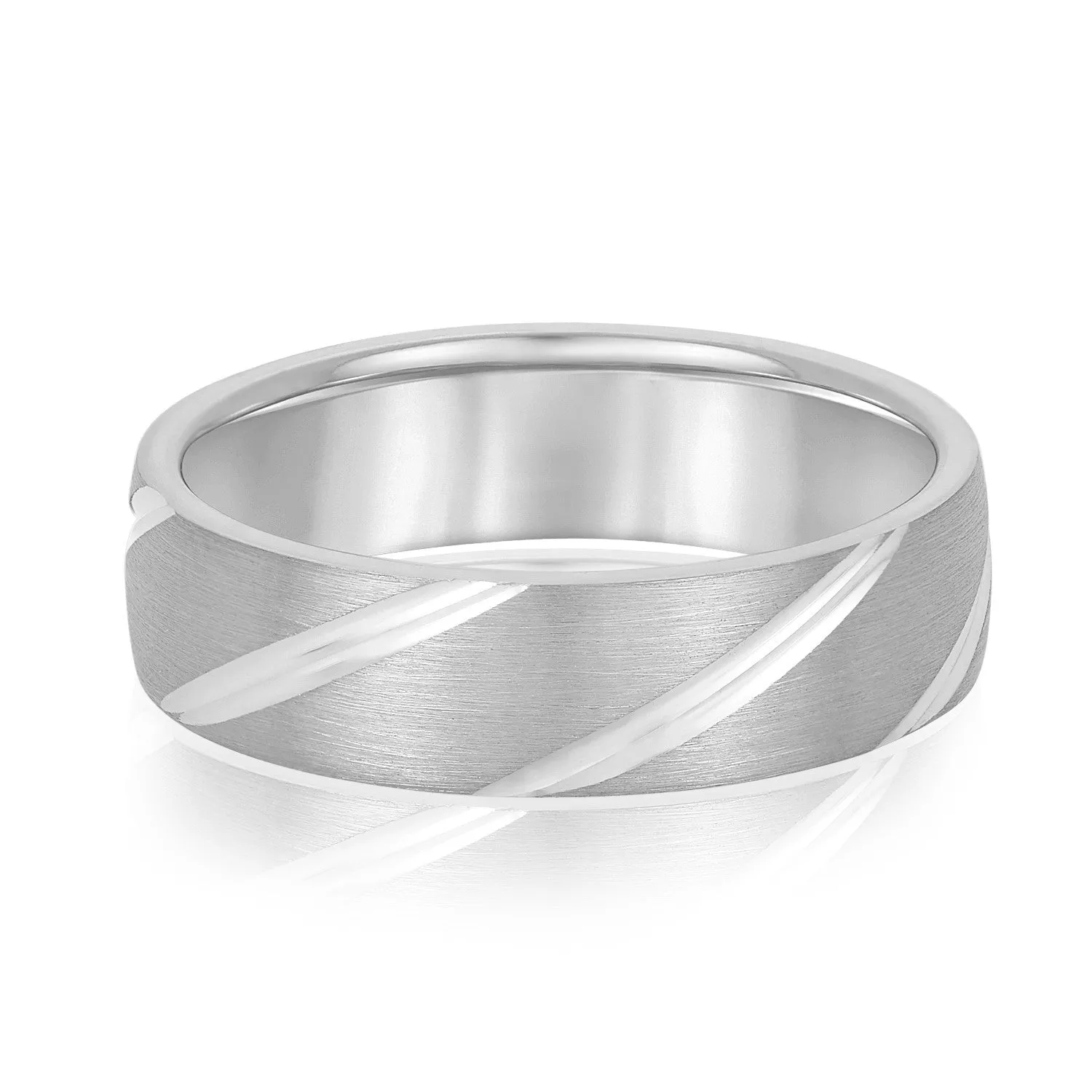 Grooves Engraved Men's Wedding Band