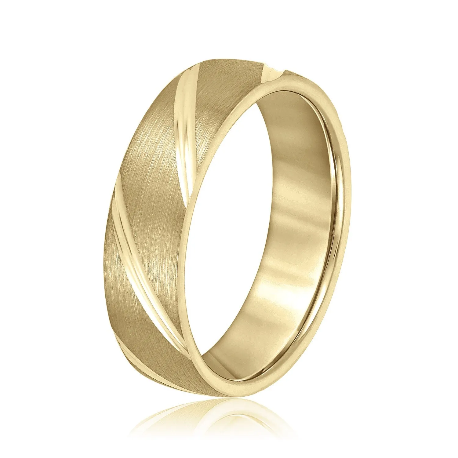 Grooves Engraved Men's Wedding Band
