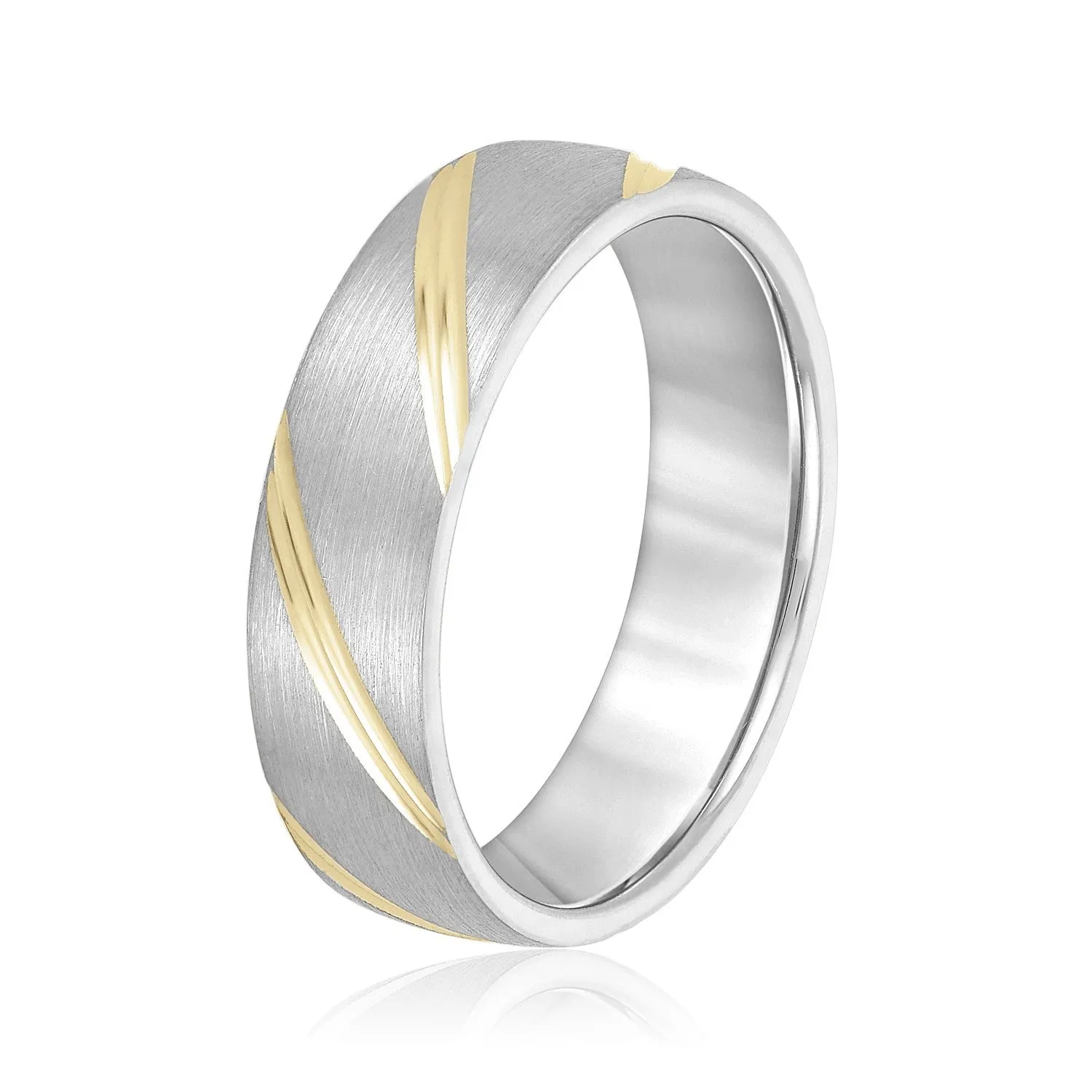 Grooves Engraved Men's Wedding Band