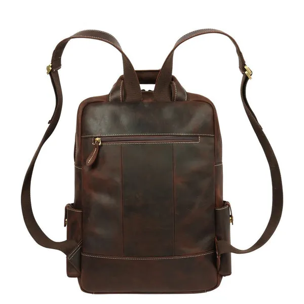 Handmade Mens Leather Backpack, Vintage Backpacks for Men, Designer Backpacks