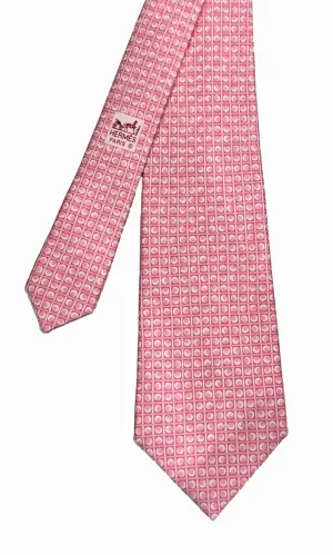 Hermes Silk Tie - Light Pink