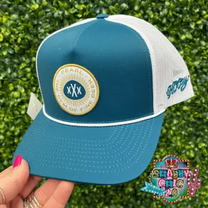 HOOEY  "PEARL" TEAL/WHITE Cap OSFA