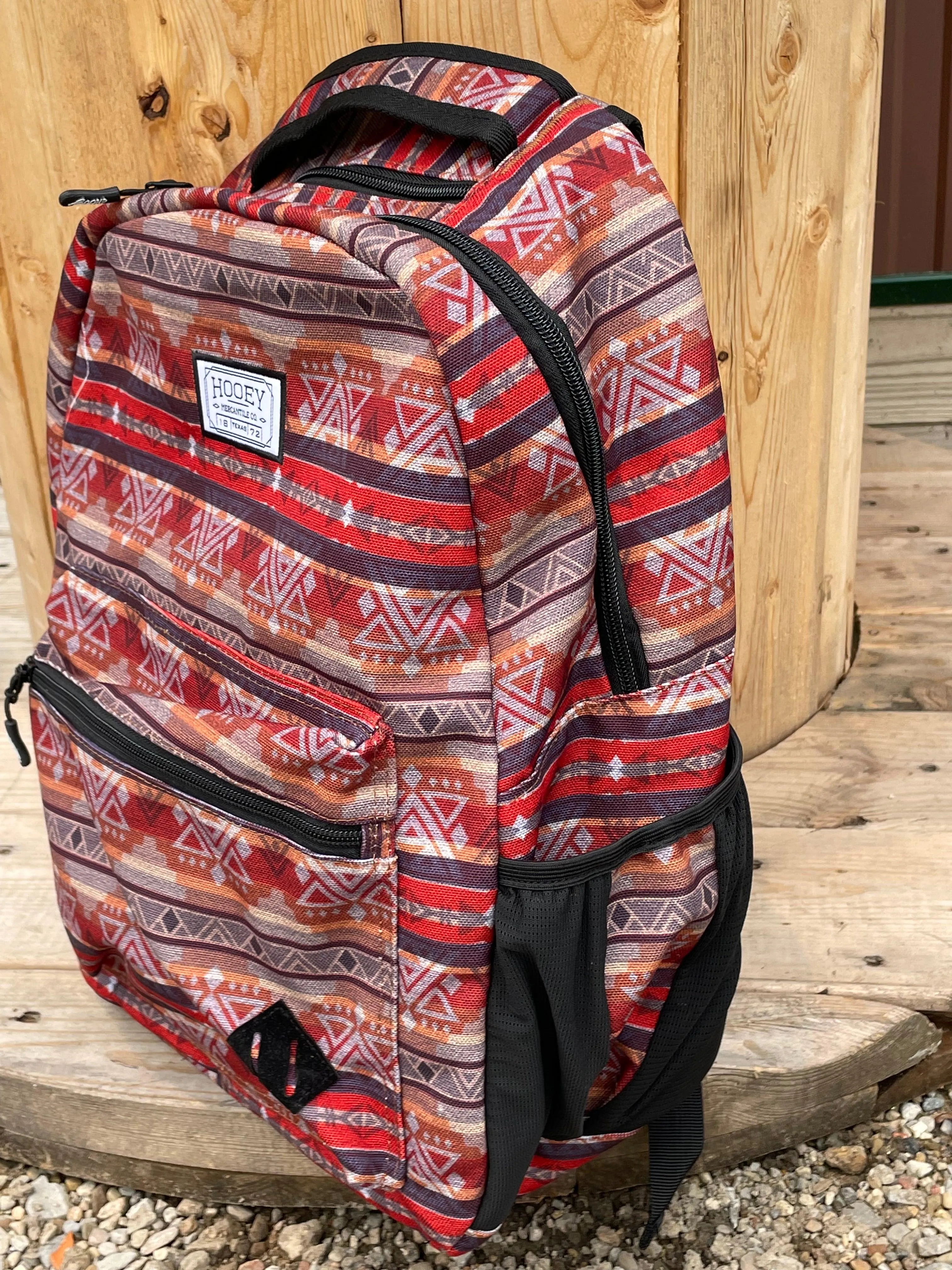 Hooey Recess Red Aztec Back Pack BP051RDBK