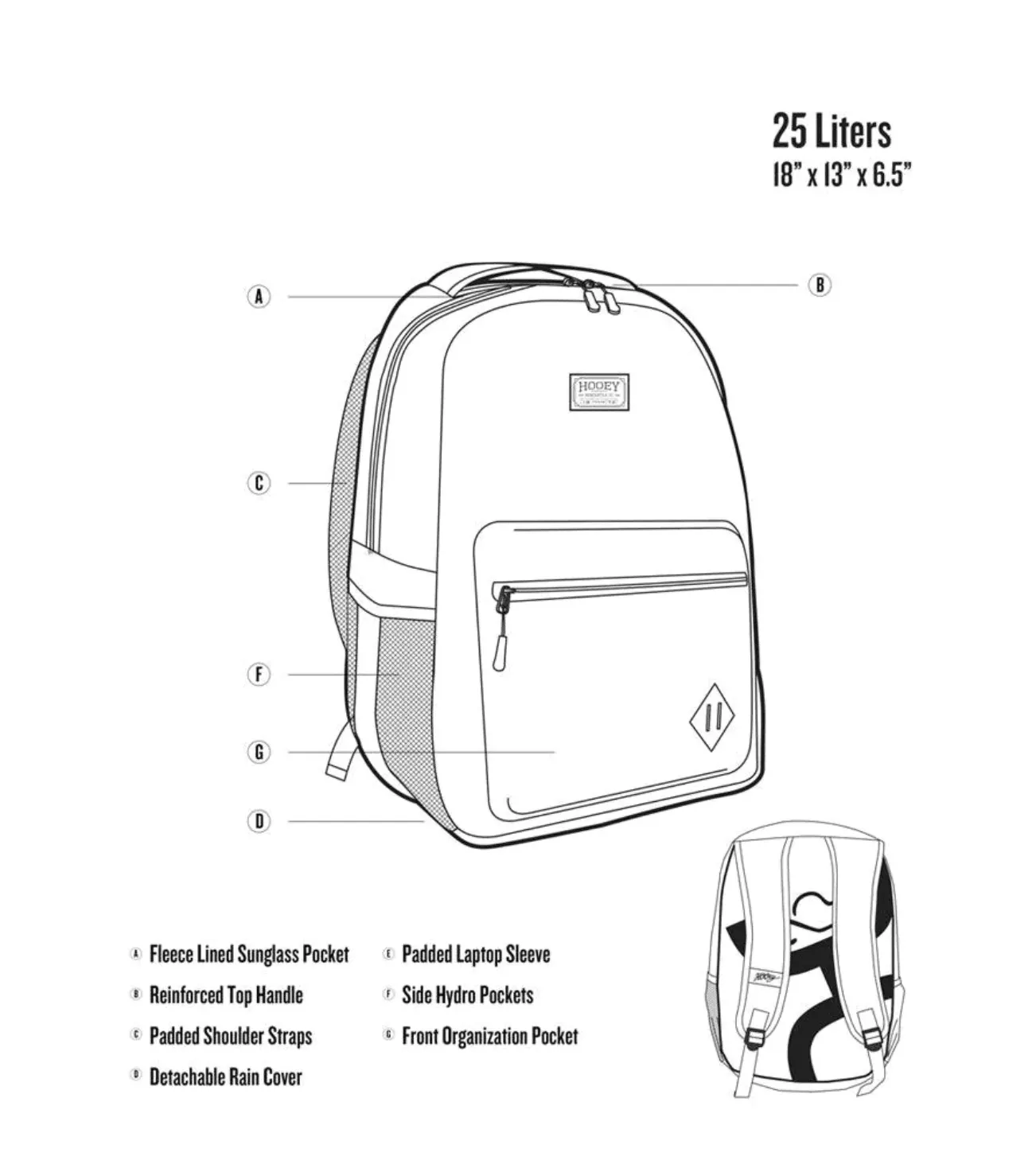 Hooey Recess Red Aztec Back Pack BP051RDBK