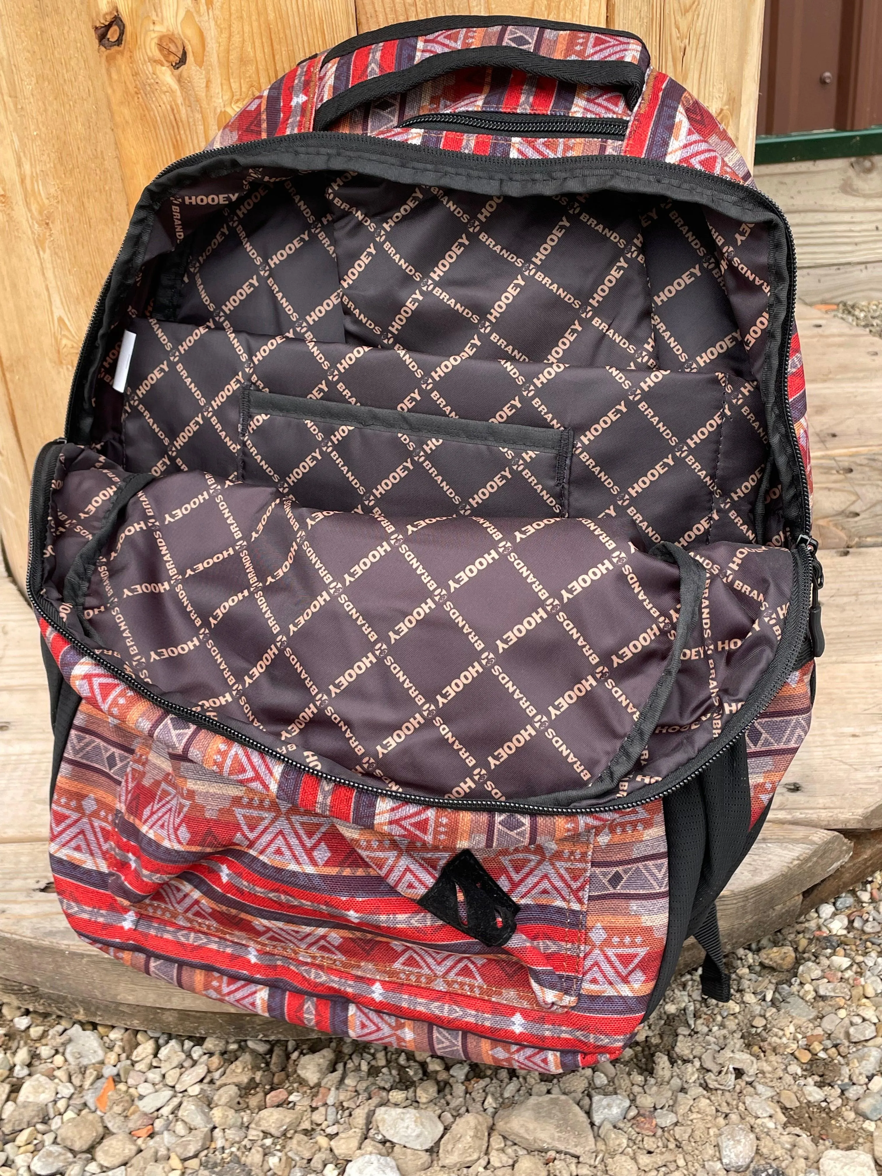 Hooey Recess Red Aztec Back Pack BP051RDBK
