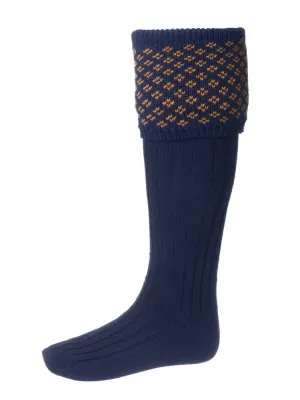 HOUSE OF CHEVIOT Boughton Shooting Socks - Mens - Navy