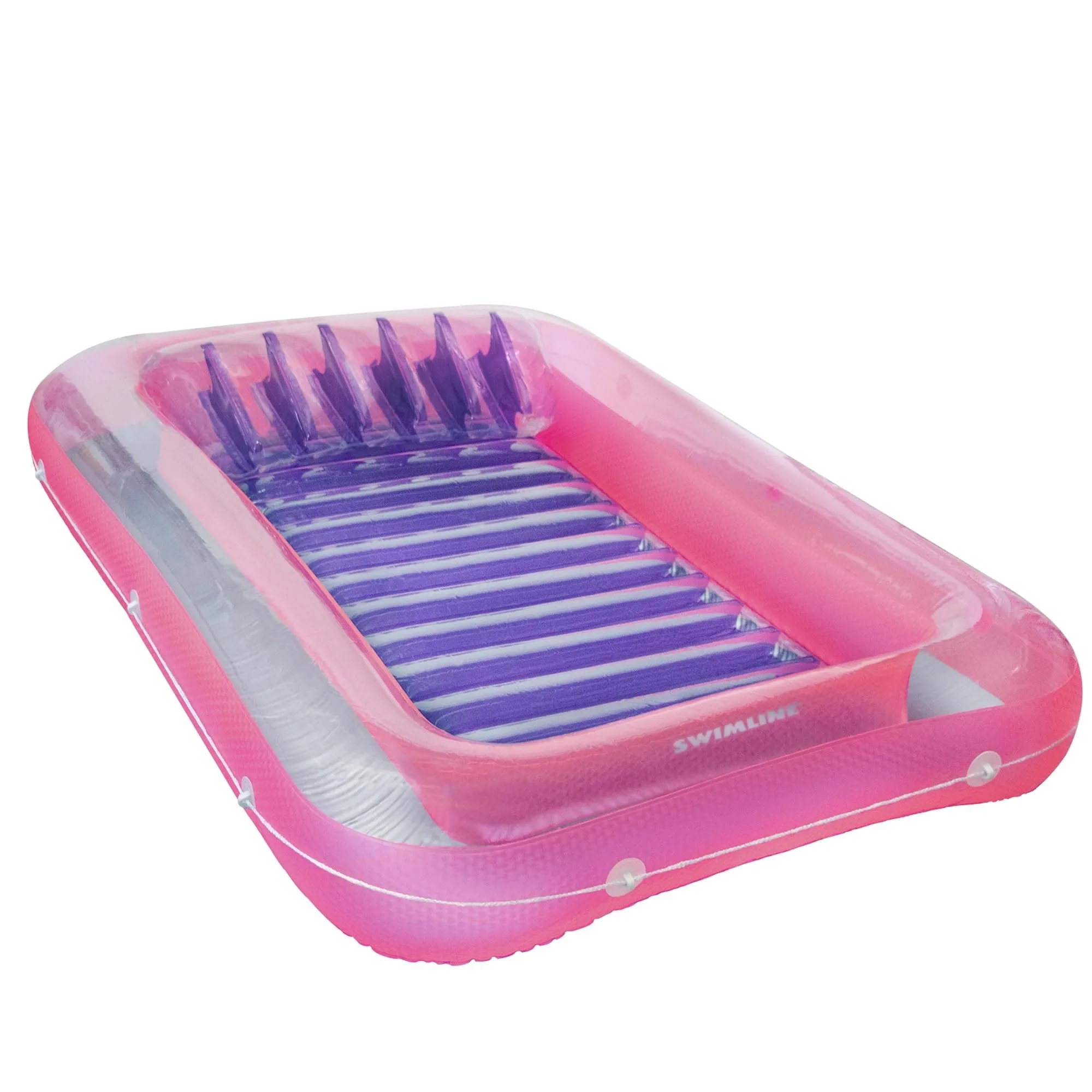 Inflatable Pink and Purple Water Sports Tub Pool Raft Lounger