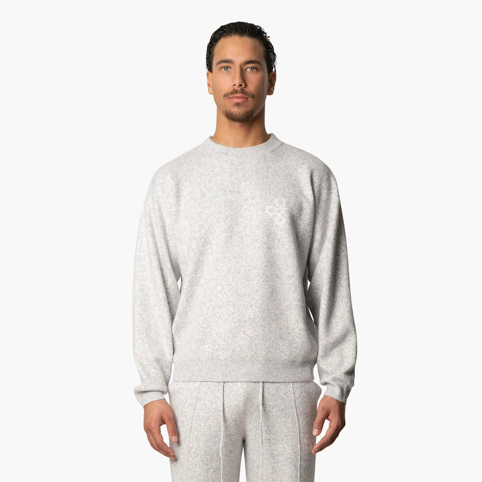 INSIGNIA KNITTED SET | LIGHT HEATHER MELEE