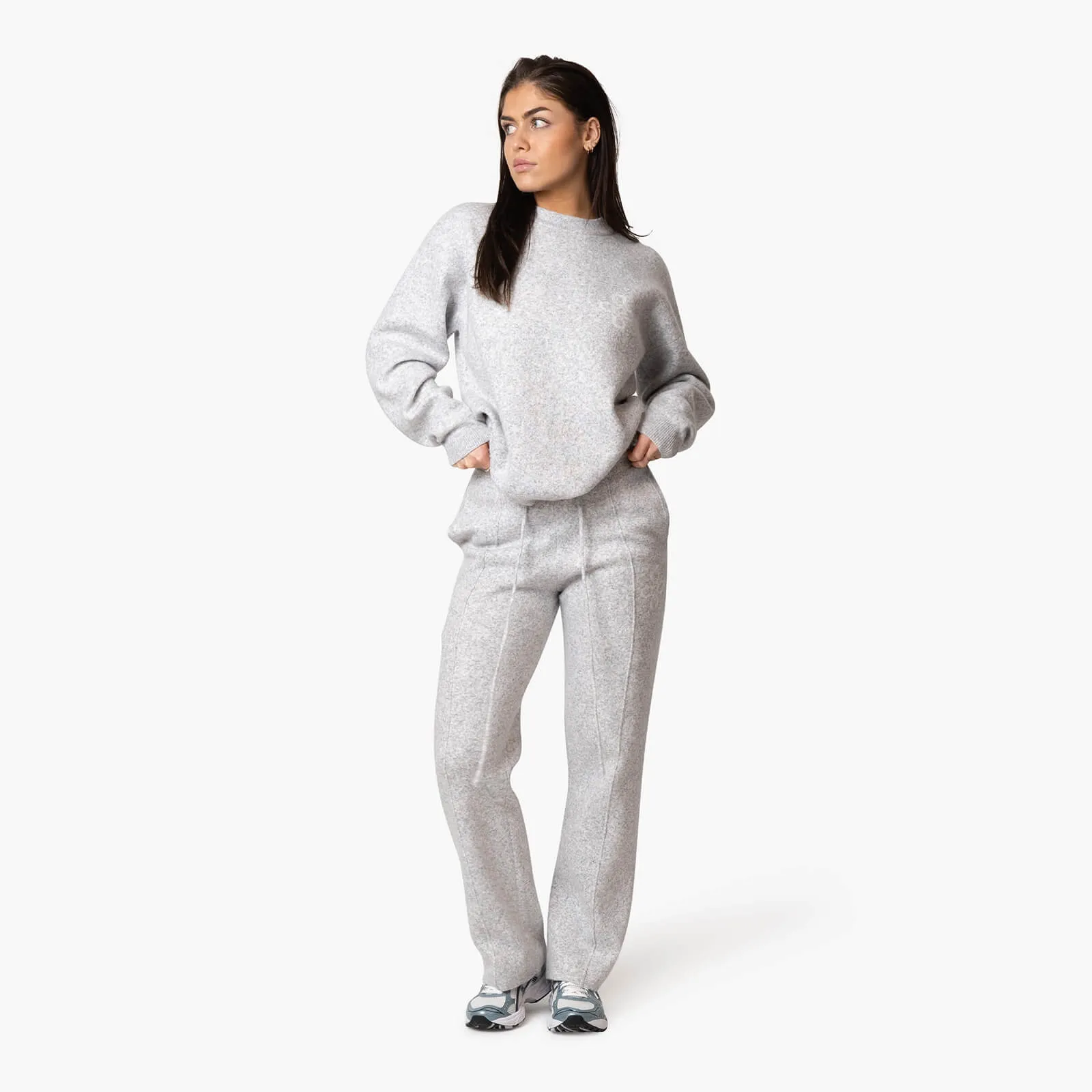 INSIGNIA KNITTED SET | LIGHT HEATHER MELEE