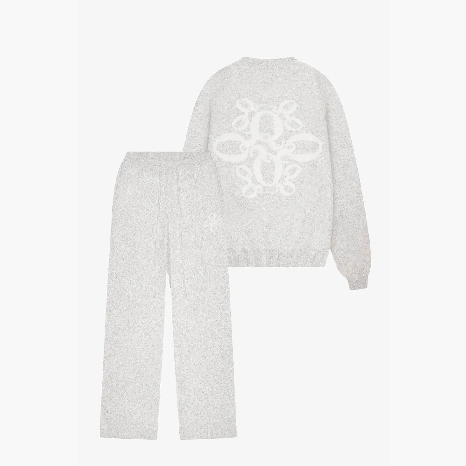 INSIGNIA KNITTED SET | LIGHT HEATHER MELEE
