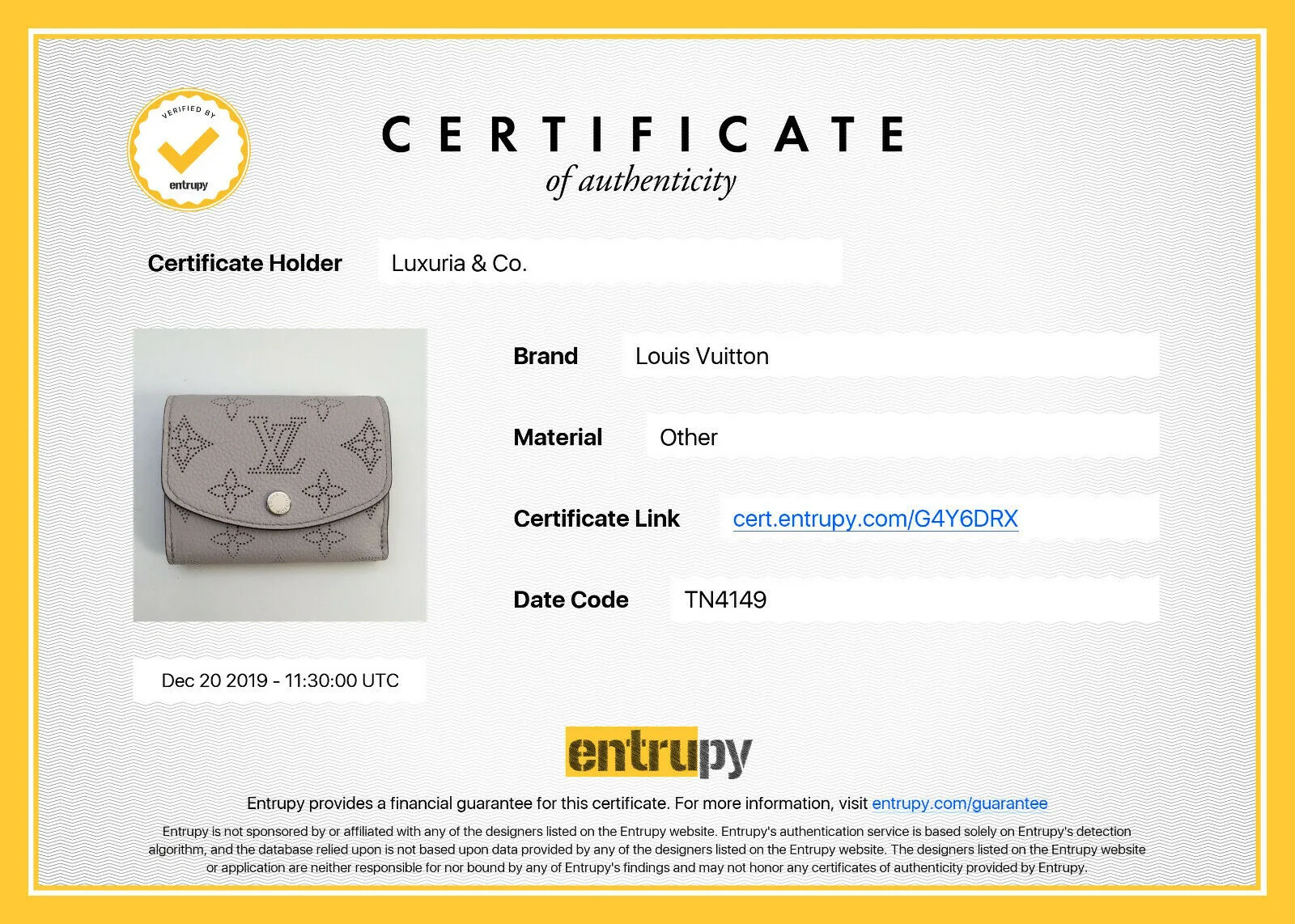 Iris XS Wallet Mahina Brume