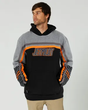 Jetpilot F4 Mens Pullover Hoodie - Charcoal/Orange