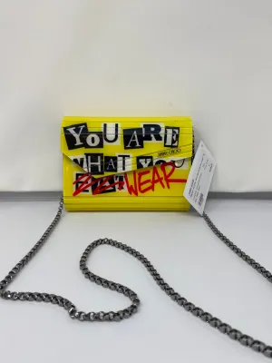 Jimmy Choo Yellow Acrylic "you are what you wear" Bag