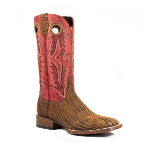Joaquin (Rubber Sole) -  Square Toe - Rust