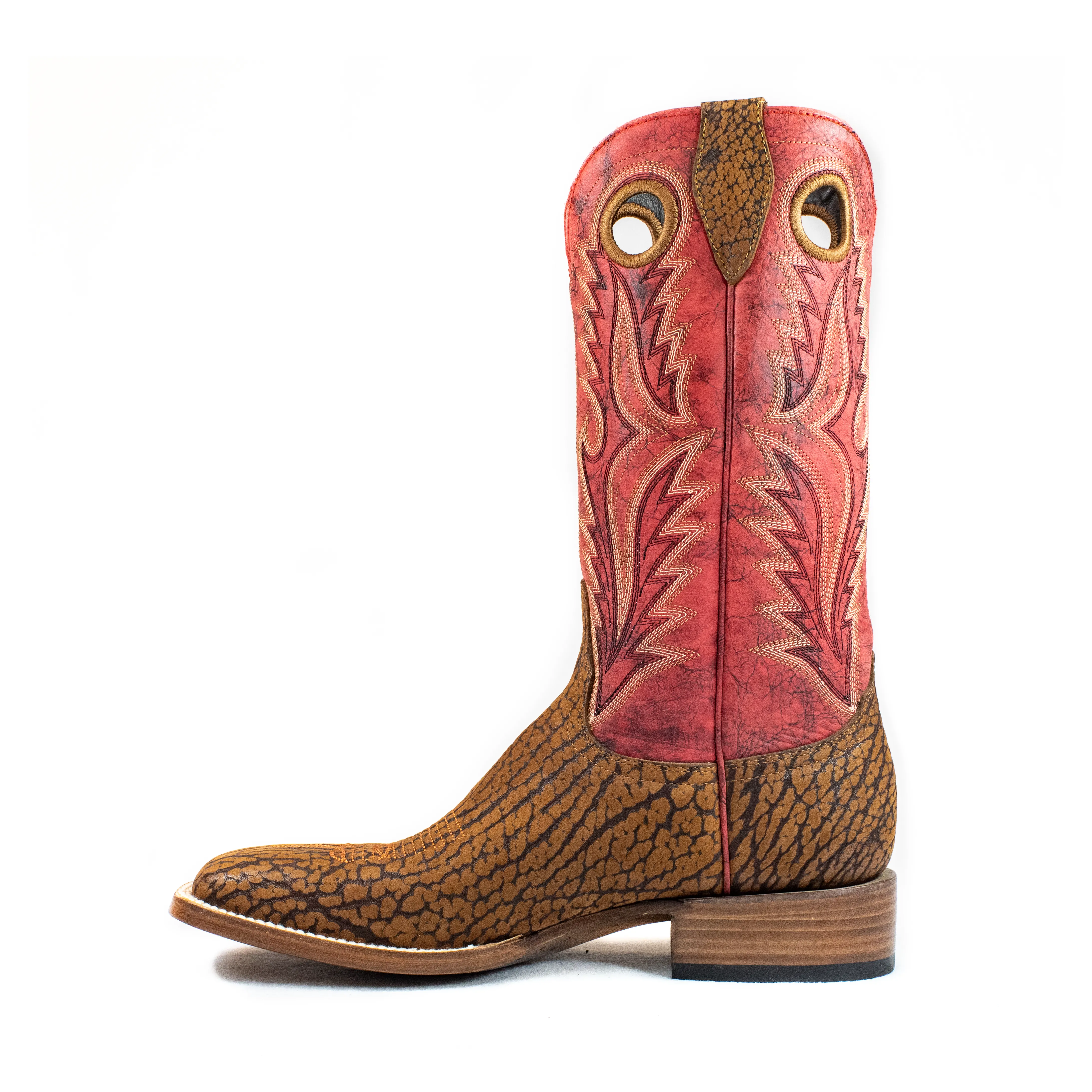 Joaquin (Rubber Sole) -  Square Toe - Rust