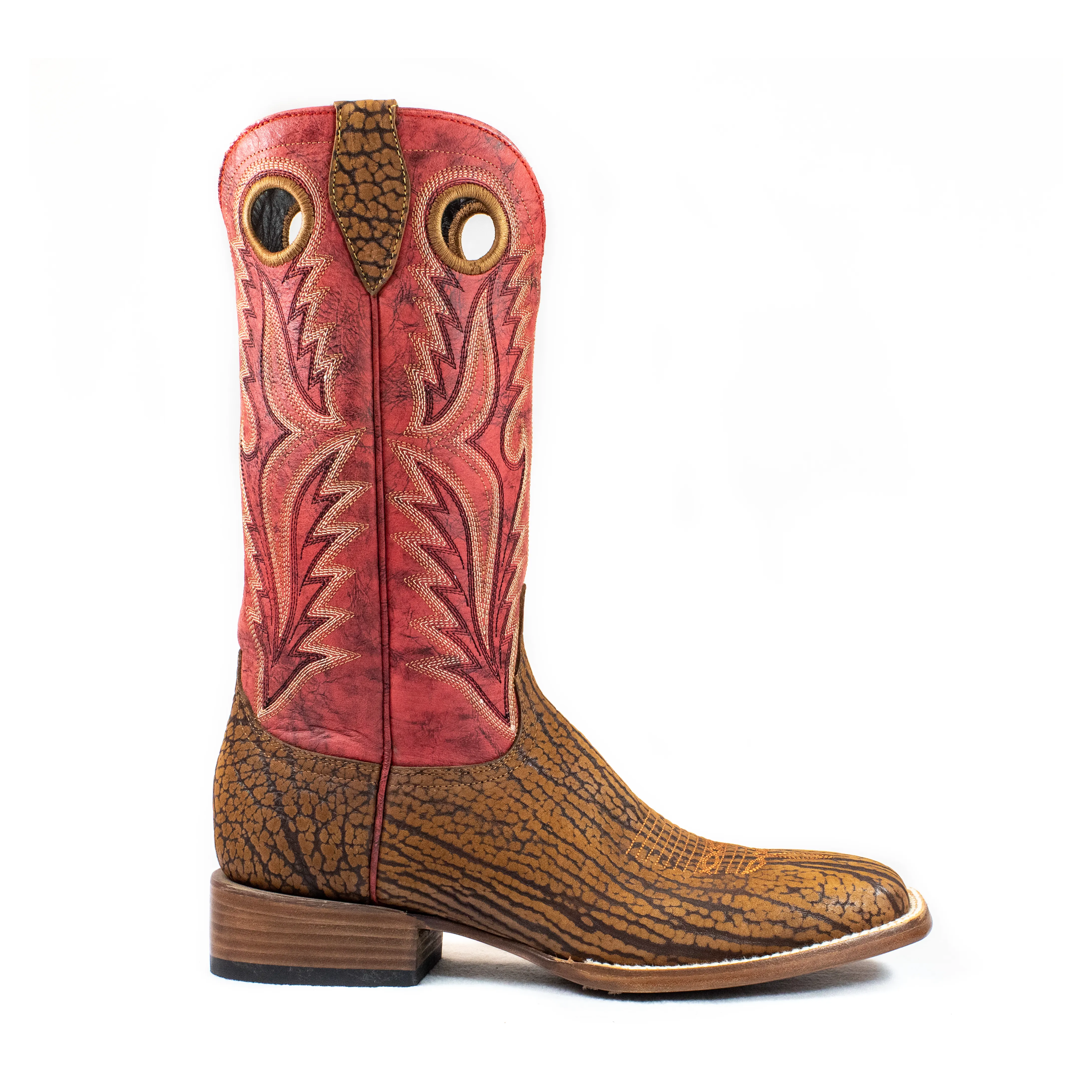Joaquin (Rubber Sole) -  Square Toe - Rust