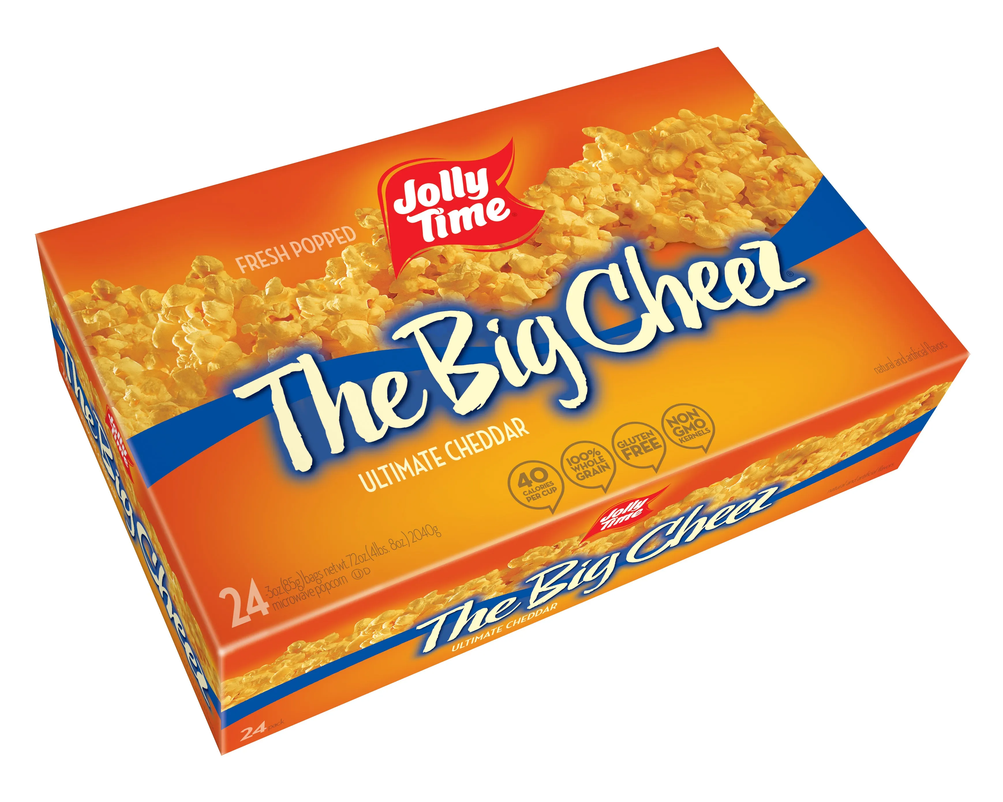 JOLLY TIME The Big Cheez Cheddar Cheese Microwave Popcorn, 24 Ct 3.5 oz. Bags