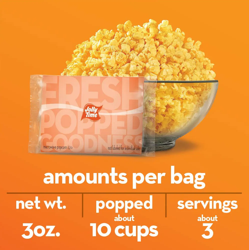 JOLLY TIME The Big Cheez Cheddar Cheese Microwave Popcorn, 24 Ct 3.5 oz. Bags