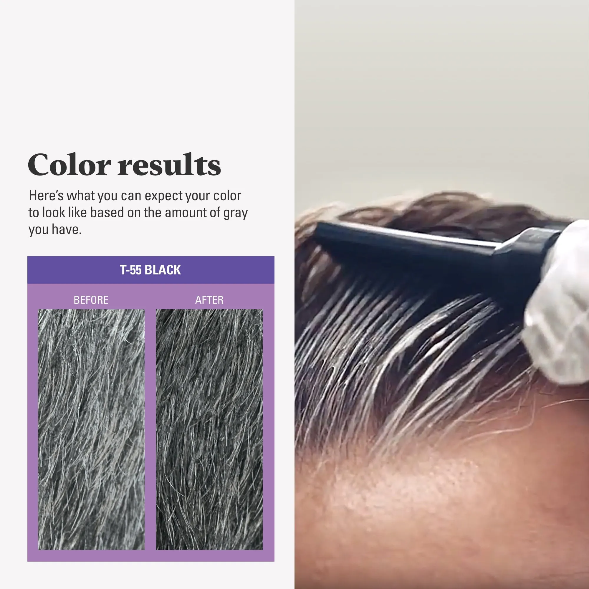 Just For Men Touch of Gray Hair Coloring Treatment T-55 Black, 26 Oz, Pack of 3