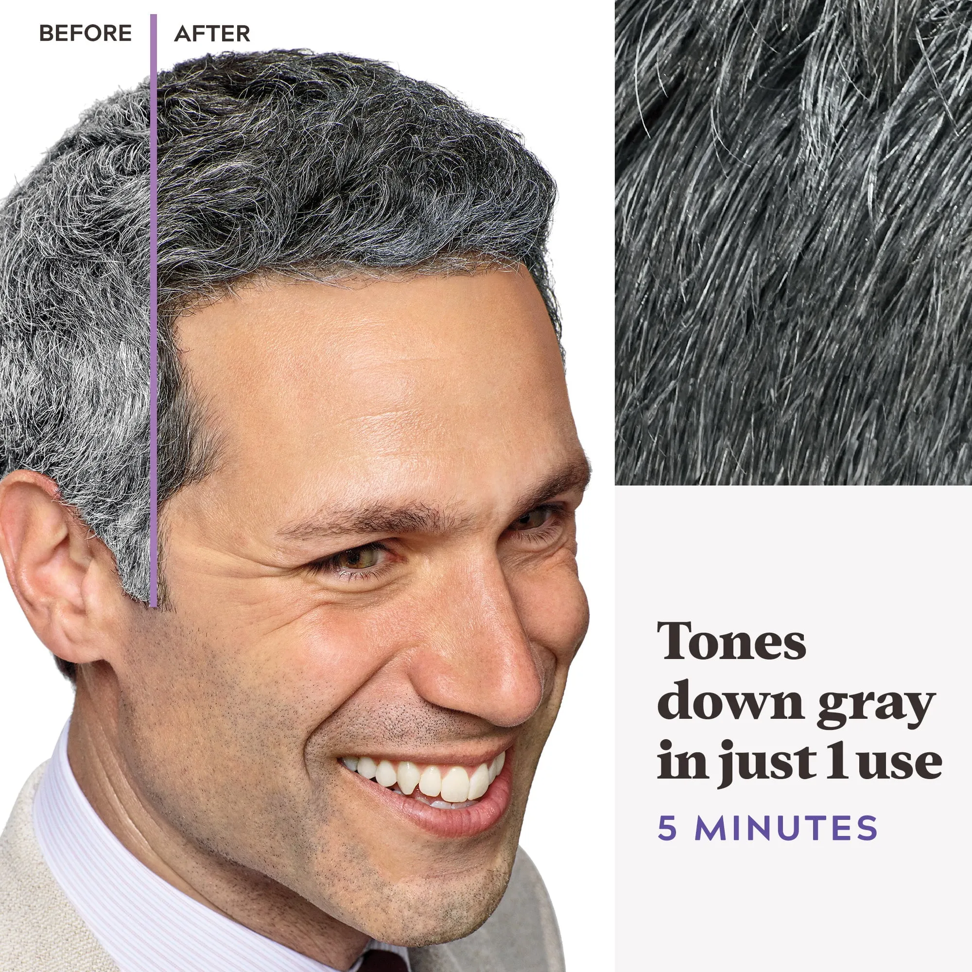 Just For Men Touch of Gray Hair Coloring Treatment T-55 Black, 26 Oz, Pack of 3