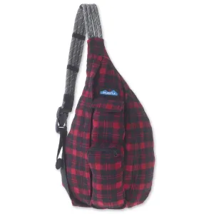 KAVU Plaid Rope Bag Zip Closure Adjustable Cross Body Bag