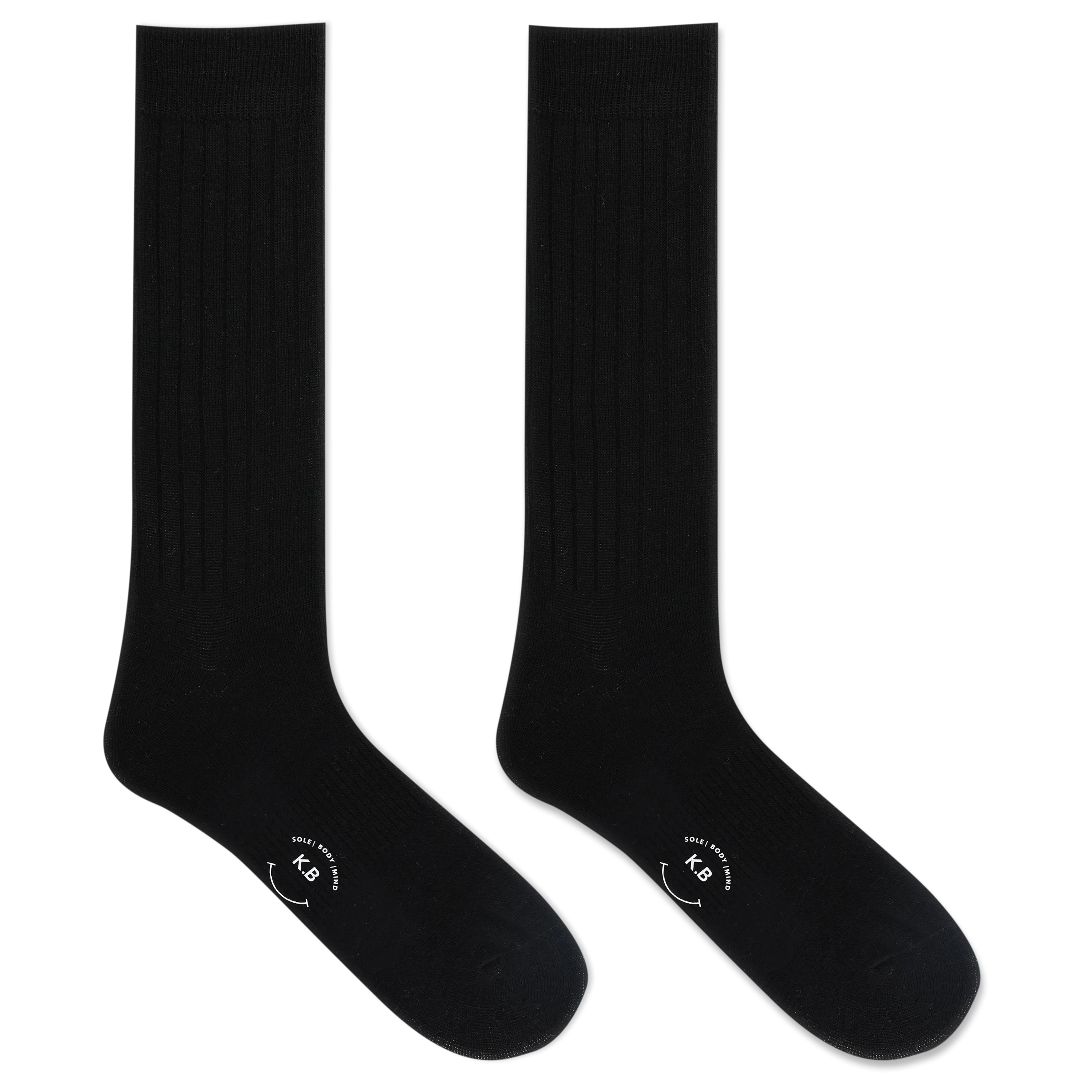 K.Bell Men's Classic Comfort Fit Wool Blend Ribbed Crew Sock