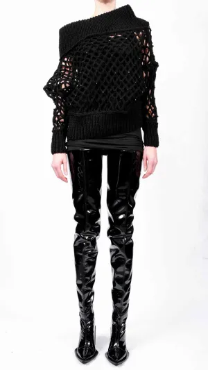 Knitted Crop top With Stones