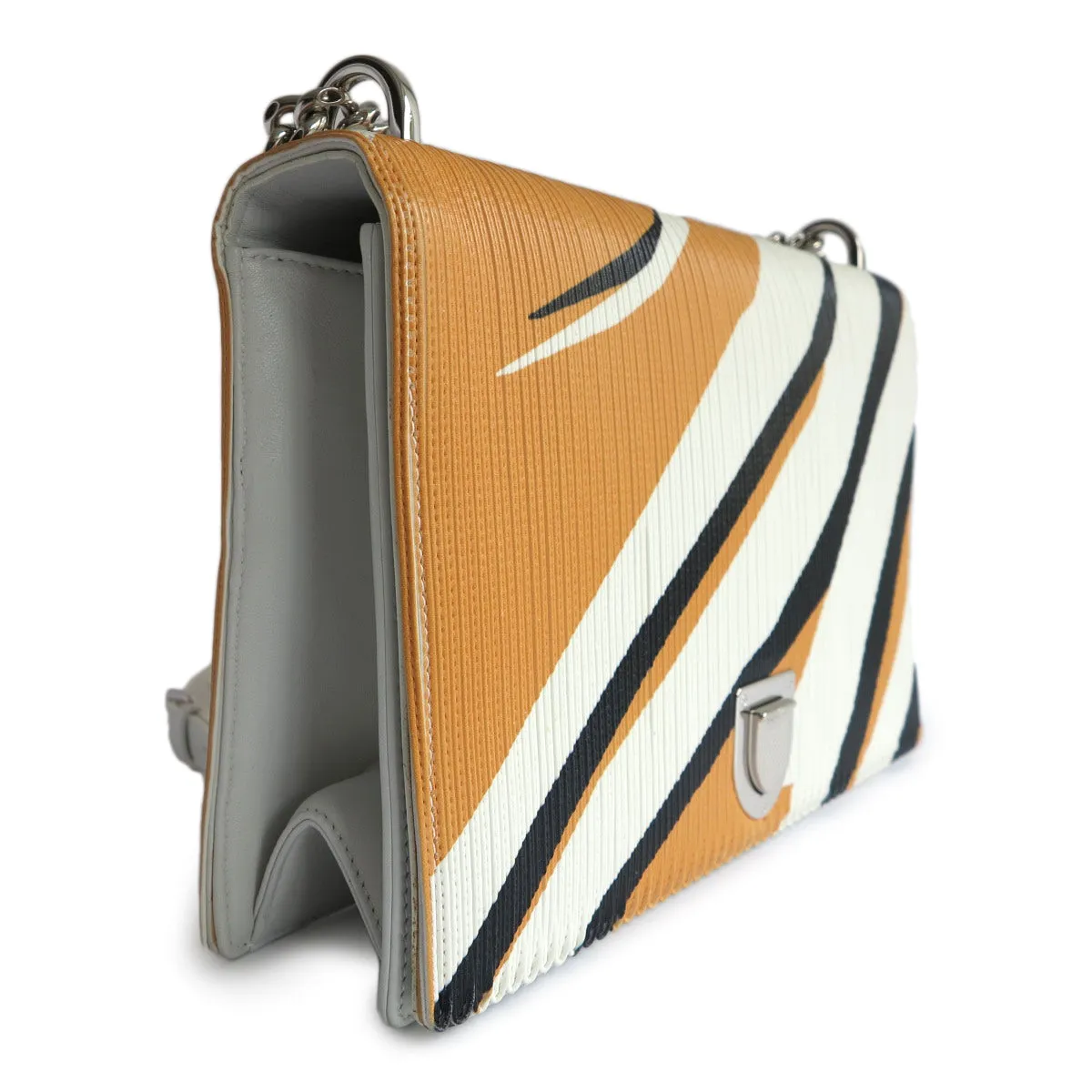 Large Diorama Bag in Mustard Yellow Calfskin