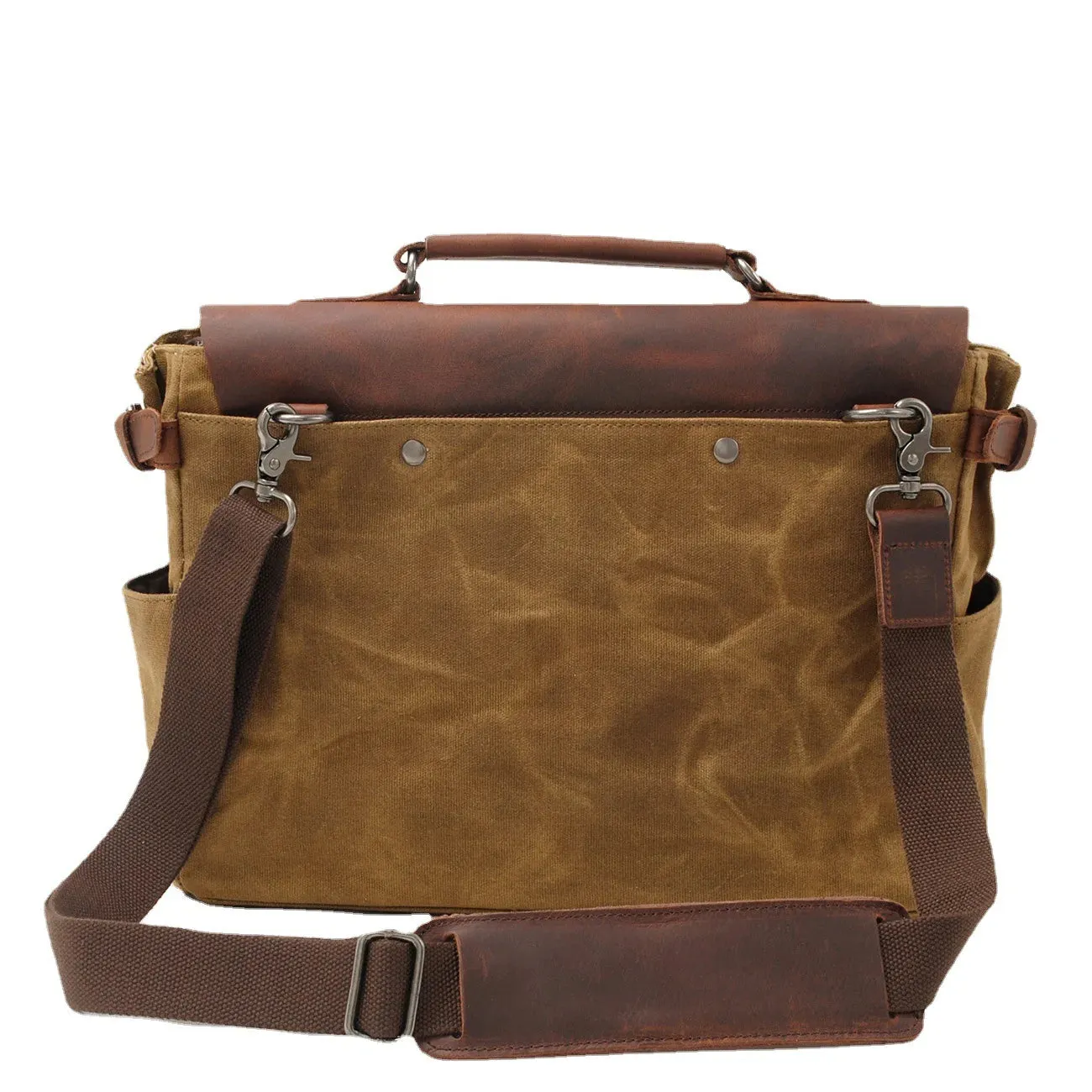 Large Men's Genuine Leather Briefcase 13" Laptop Bag Crossbody
