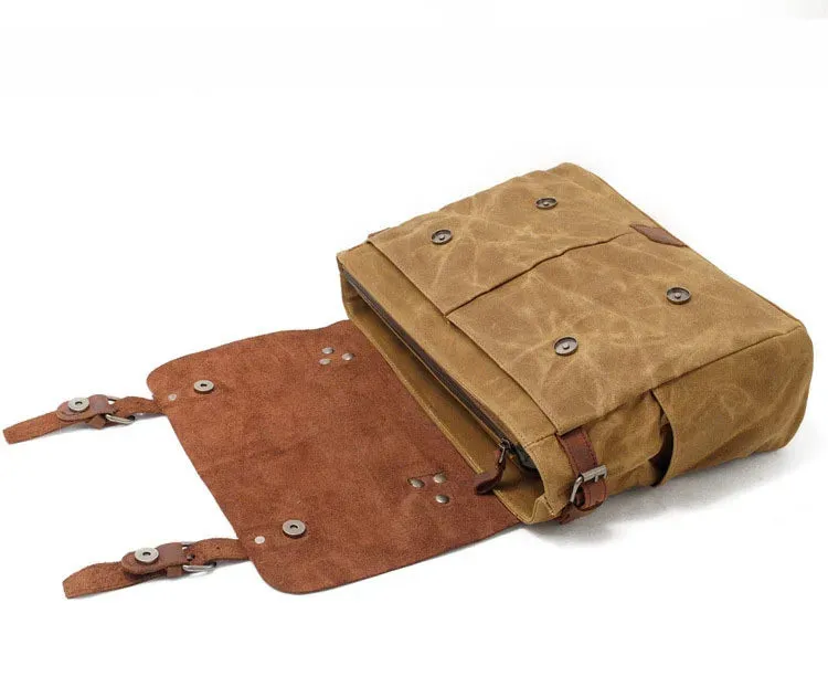 Large Men's Genuine Leather Briefcase 13" Laptop Bag Crossbody