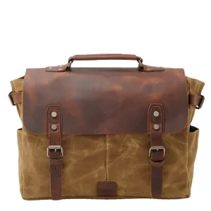 Large Men's Genuine Leather Briefcase 13" Laptop Bag Crossbody