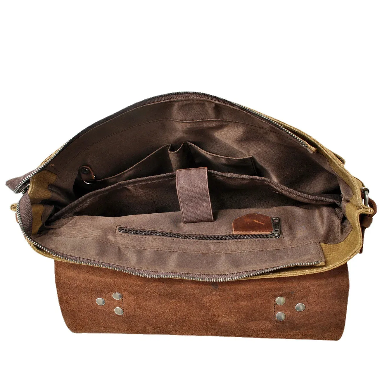 Large Men's Genuine Leather Briefcase 13" Laptop Bag Crossbody