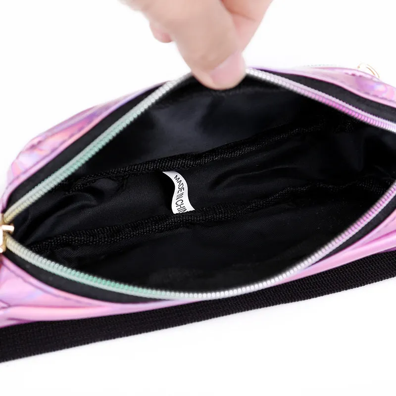 Laser Glossy Mobile Storage Fashion Running Bags