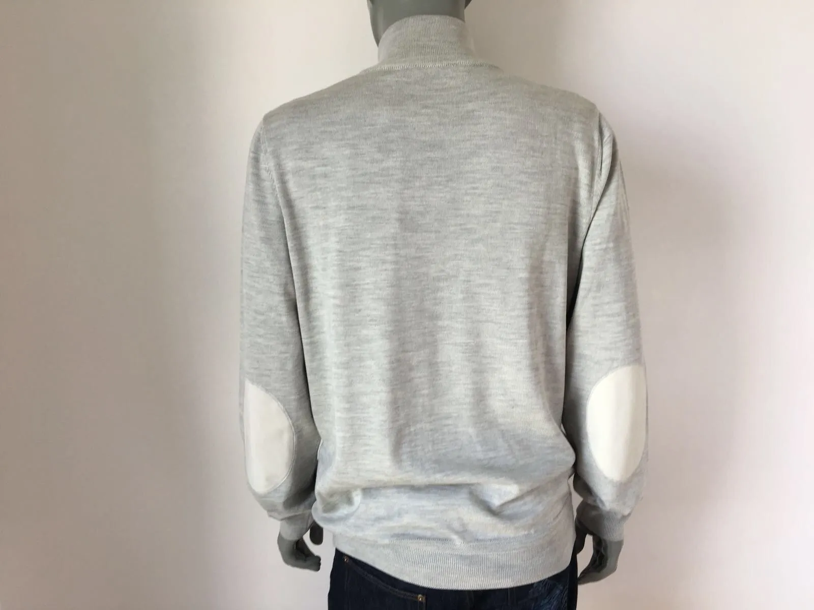 Leather Patch Cardigan