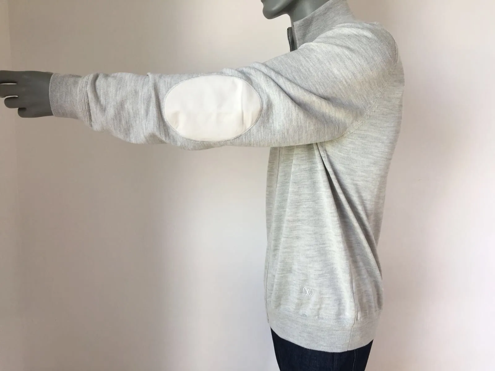 Leather Patch Cardigan