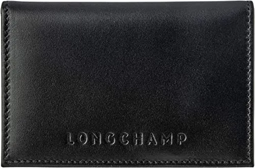 LONGCHAMP Ruban Fold Mens Black Small Bag Le Foulonne Wallet Homme Men NEW