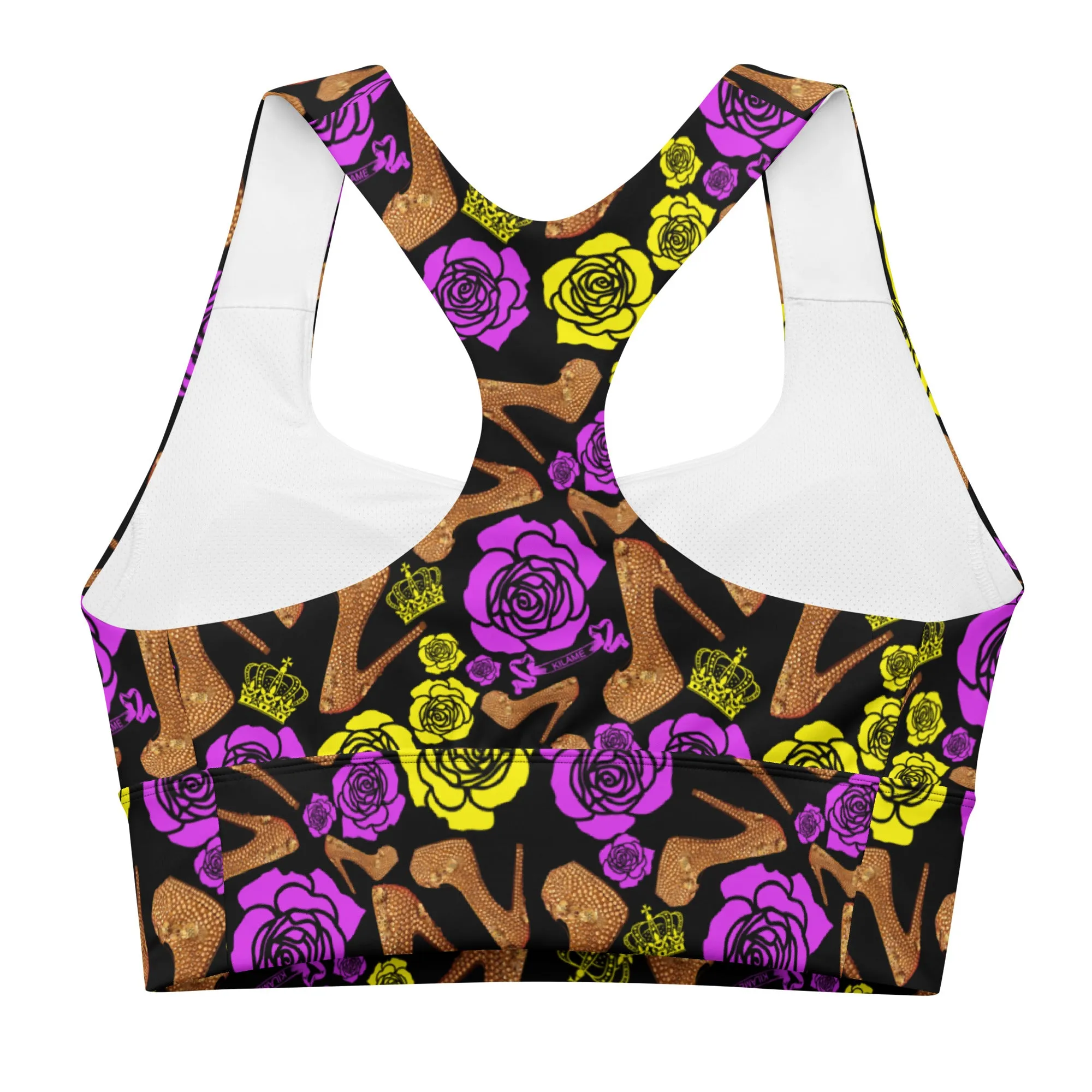 Longline sports bra 'Purple Gold'
