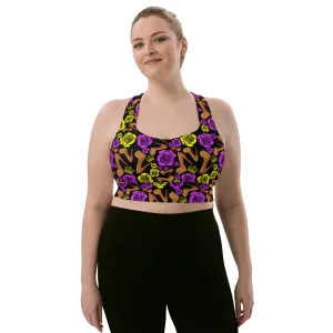 Longline sports bra 'Purple Gold'