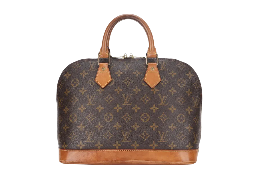 LOUIS VUITTON ALMA PM BROWN MONOGRAM CANVAS GOLD HARDWARE, NO STRAP & DUST COVER