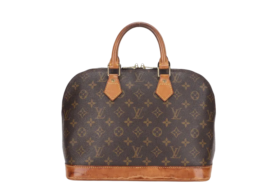 LOUIS VUITTON ALMA PM BROWN MONOGRAM CANVAS GOLD HARDWARE, NO STRAP & DUST COVER