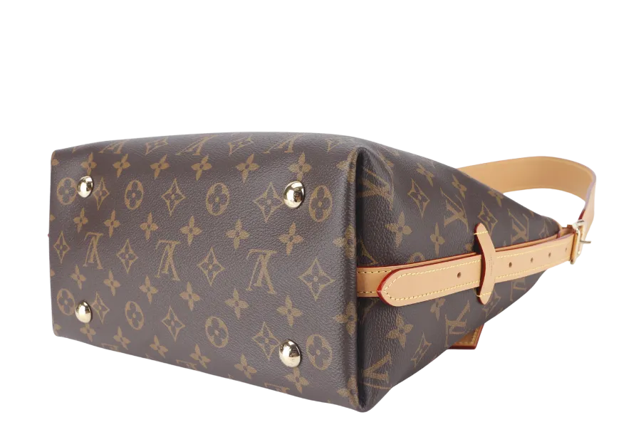 LOUIS VUITTON CARRYALL PM MONOGRAM CANVAS GOLD HARDWARE WITH DUST COVER AND BOX