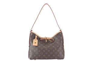LOUIS VUITTON CARRYALL PM MONOGRAM CANVAS GOLD HARDWARE WITH DUST COVER AND BOX