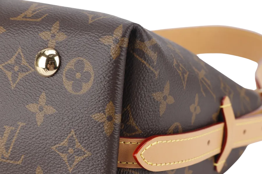 LOUIS VUITTON CARRYALL PM MONOGRAM CANVAS GOLD HARDWARE WITH DUST COVER AND BOX