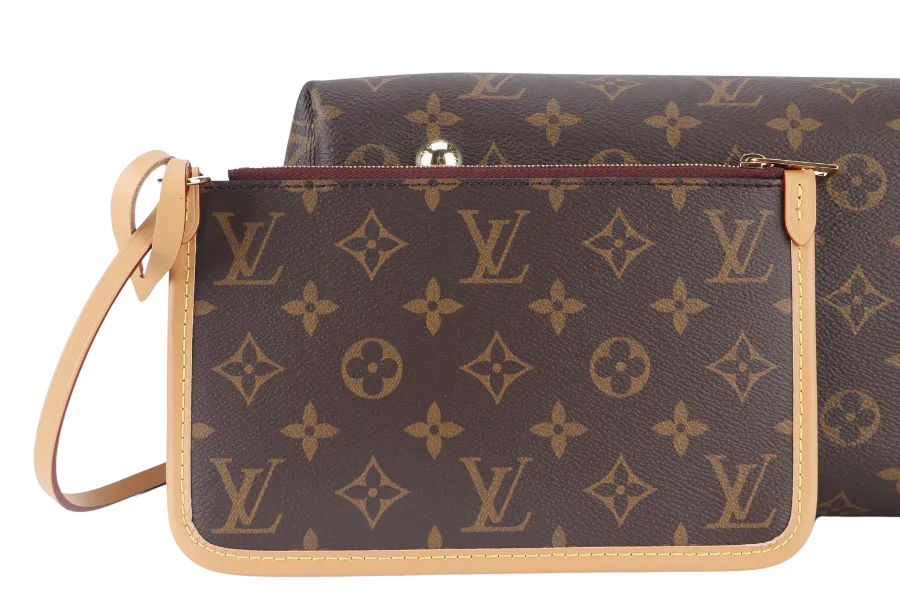 LOUIS VUITTON CARRYALL PM MONOGRAM CANVAS GOLD HARDWARE WITH DUST COVER AND BOX