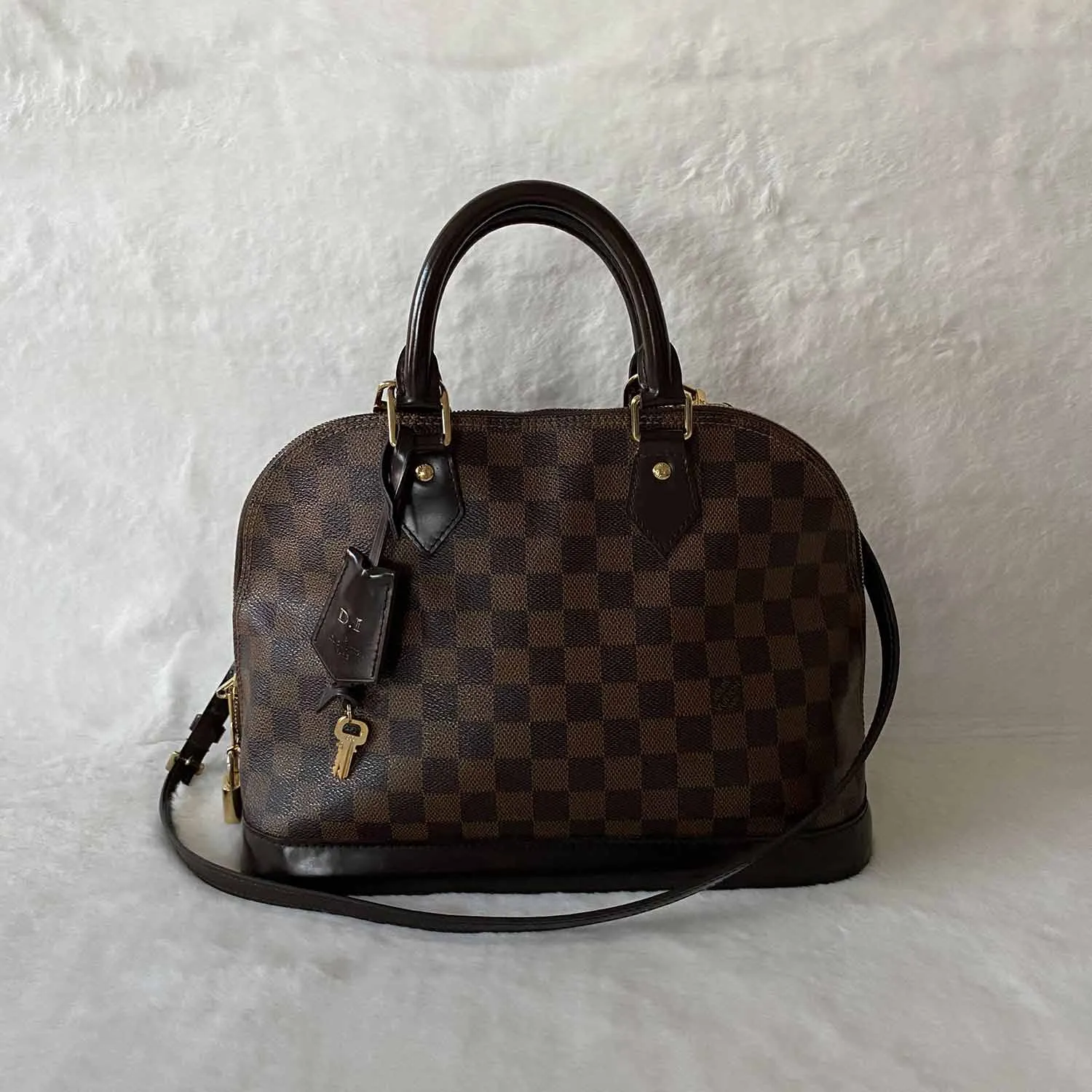 Louis Vuitton Damier Ebene Alma PM with Strap