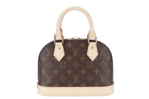 LOUIS VUITTON M46990 MONOGRAM ALMA BB WITH DUST COVER AND BOX