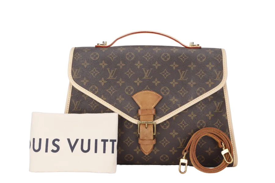LOUIS VUITTON M51122 BEL AIR (SL0977) MONOGRAM CANVAS GOLD HARDWARE WITH STRAP & DUST COVER