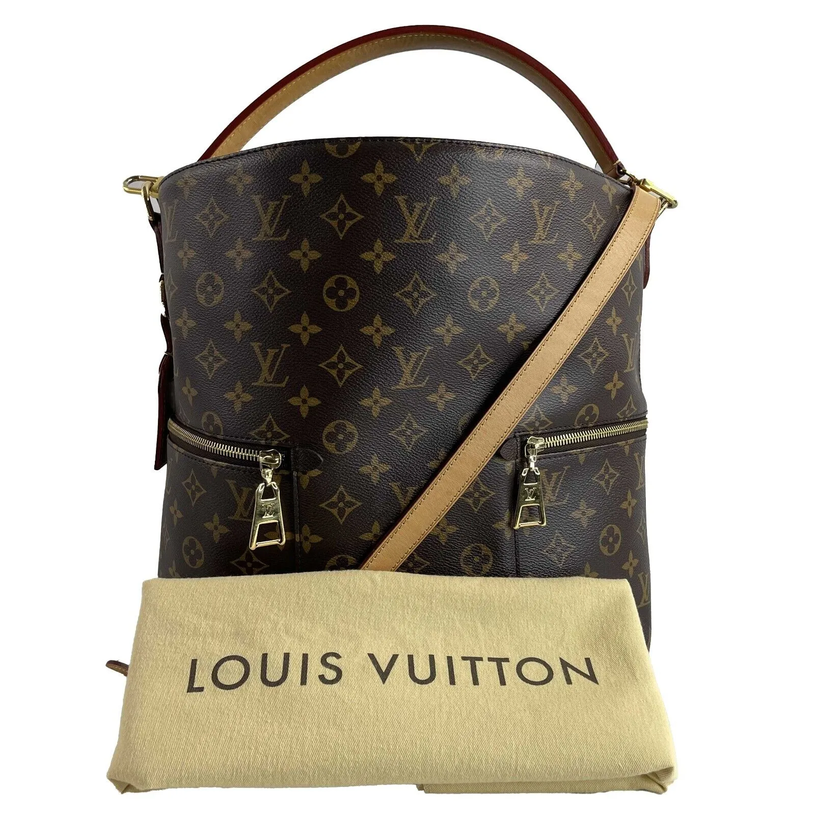 Louis Vuitton Melie Monogram Canvas Top Handle shoulder Strap Crossbody bag