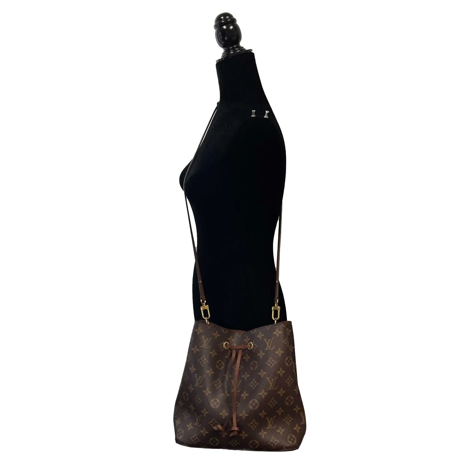 Louis Vuitton - Neonoe MM Monogram Brown Canvas Shoulder Bag FULL KIT