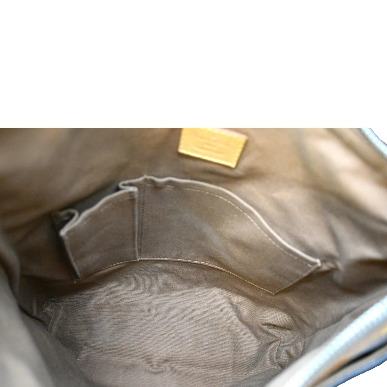 LOUIS VUITTON Odeon MM Monogram Coated Canvas Shoulder Bag Brown